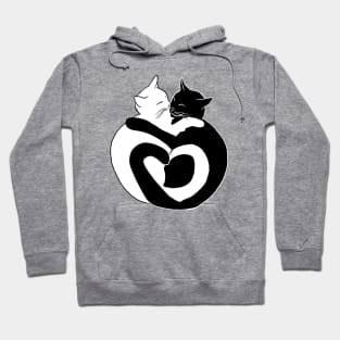 Ying-Yang Cat Hoodie